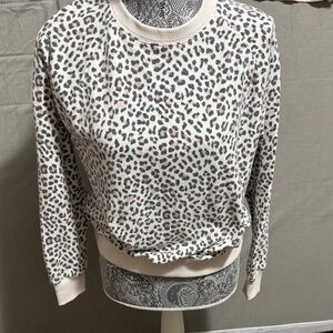 Victoria's Secret Cream and Black Leopard Print Top